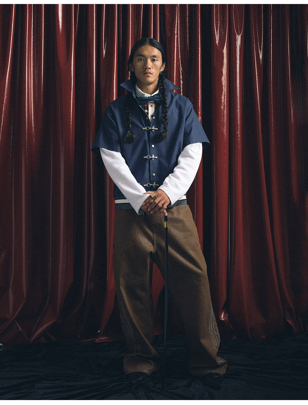 Brushed Embroidered Jeans