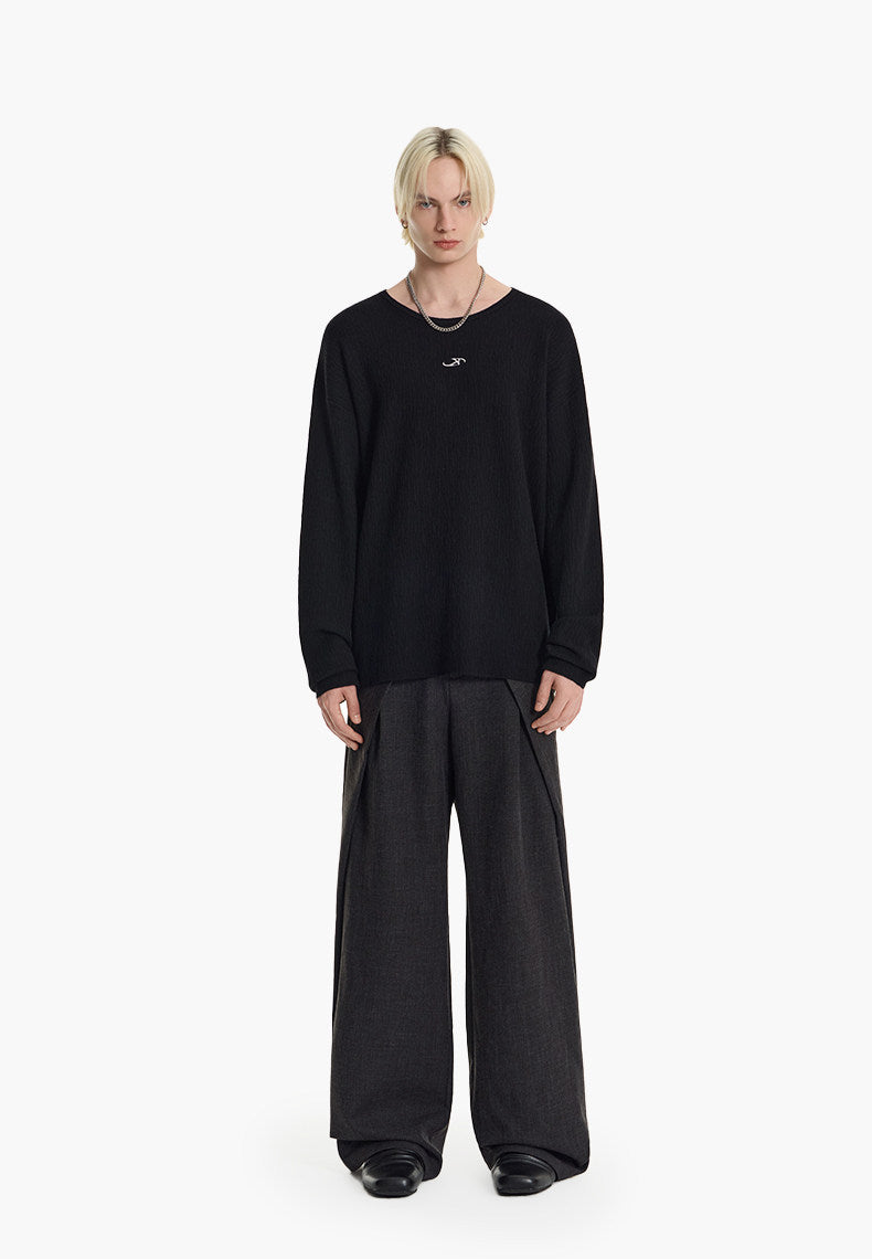 Round-Neck Lightweight Sweater