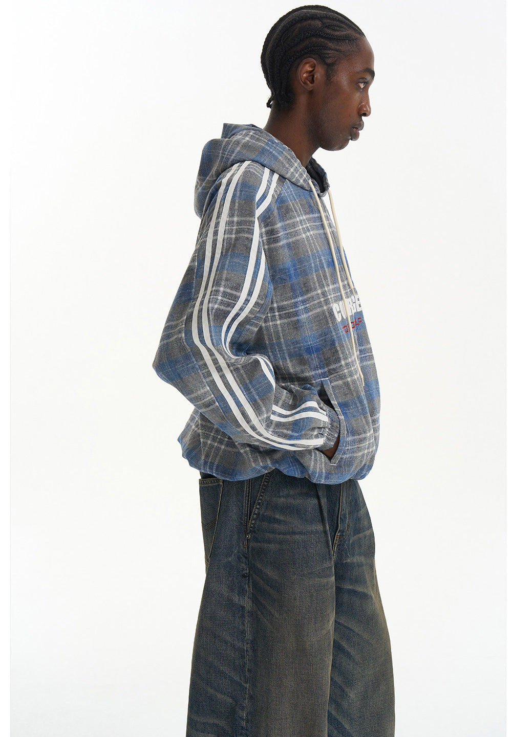 Checkered Pullover Sweatshirt