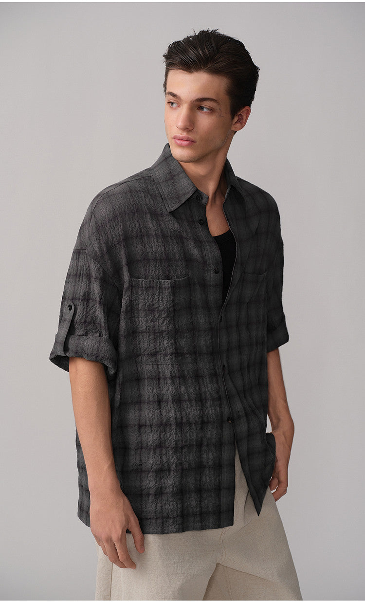 Checkered Shirt with Double Patch Pockets