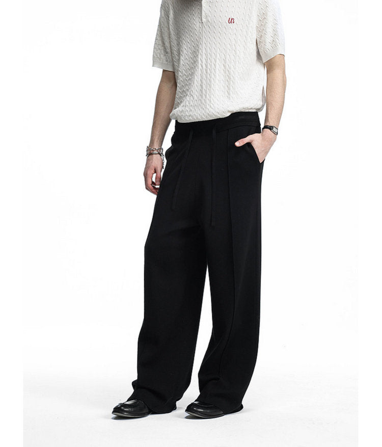Relaxed Straight-Leg Casual Pants