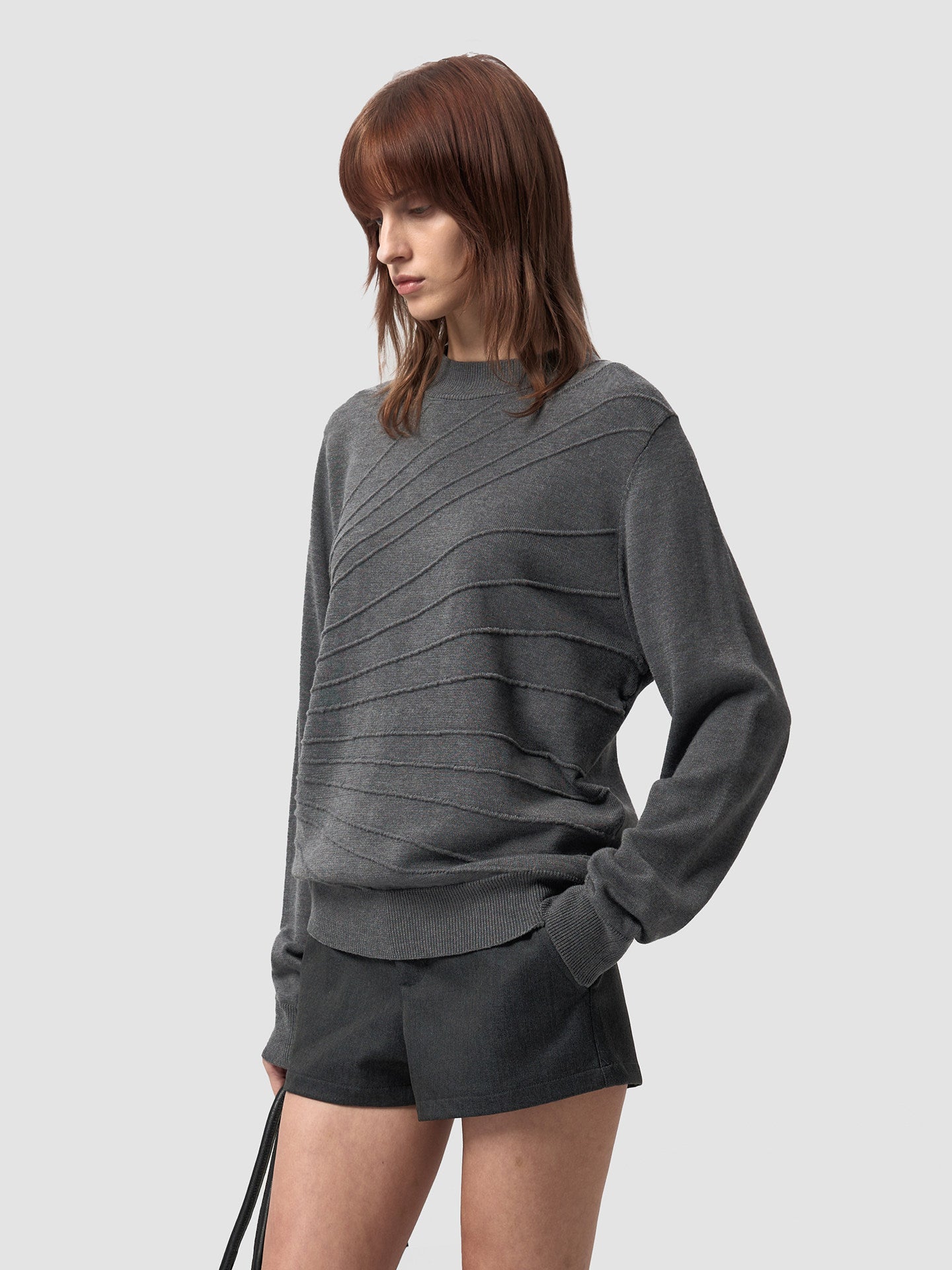 Mid-Neck Knit Shirt