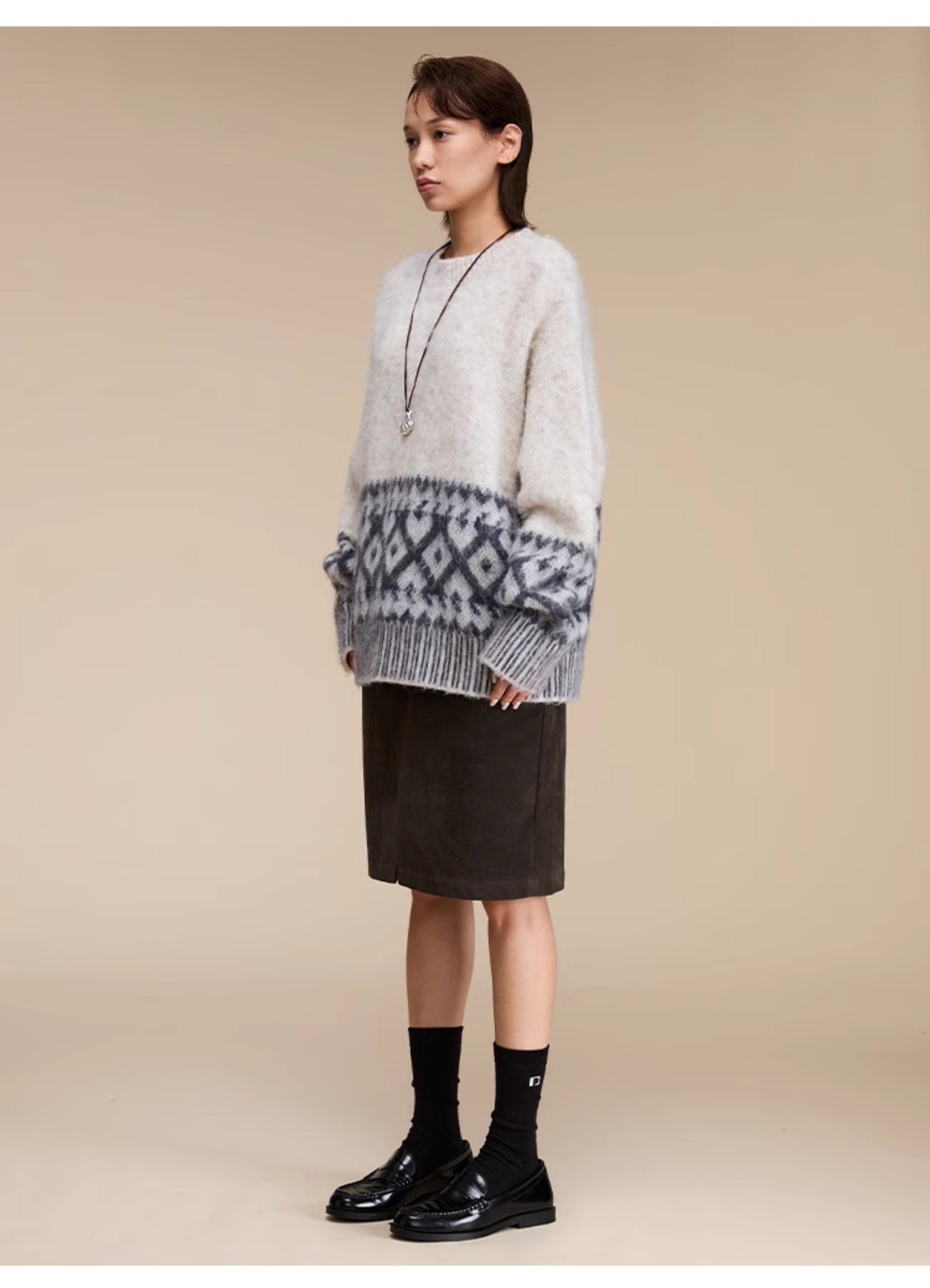 Imitation mohair sweater