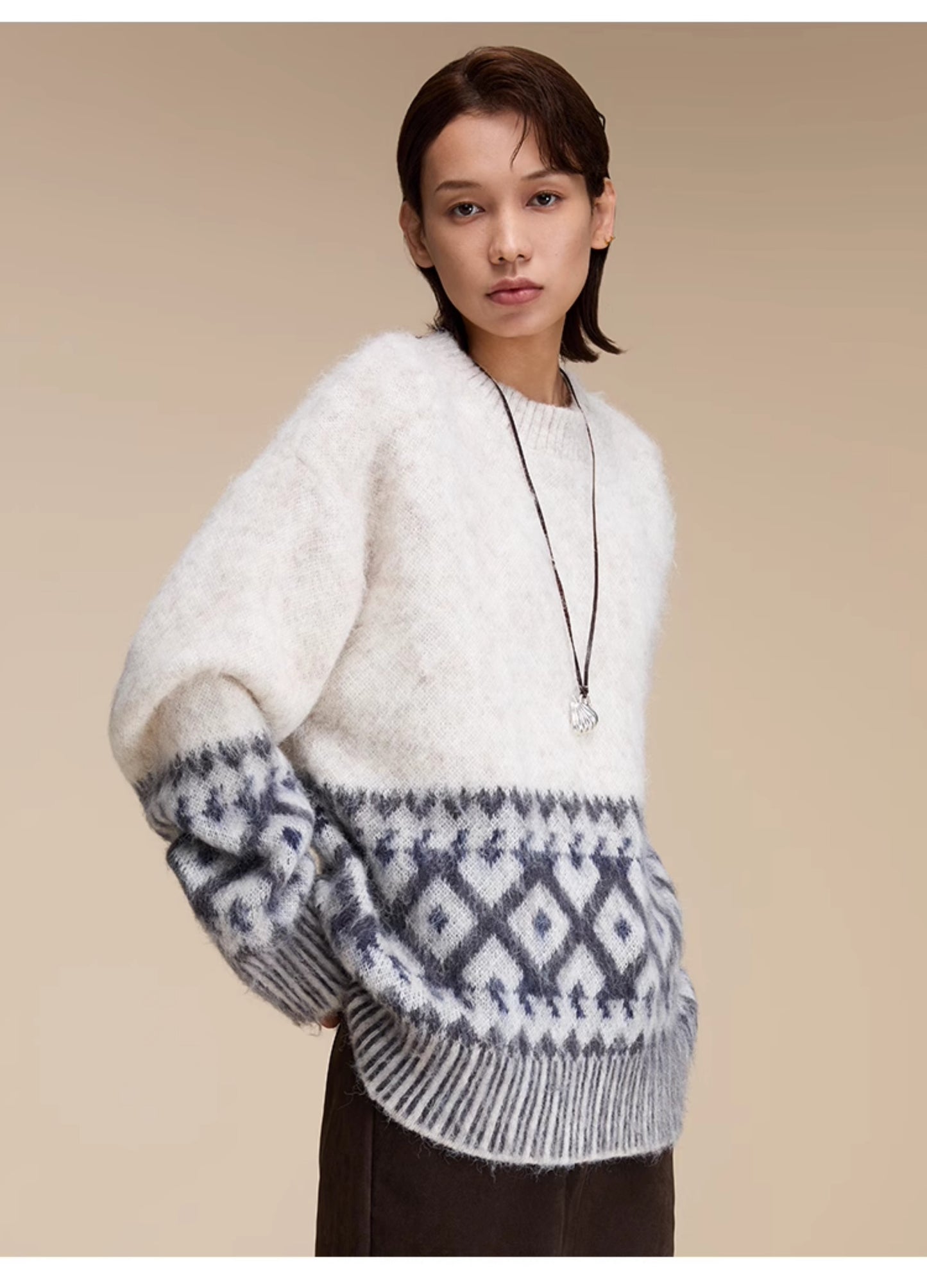 Imitation mohair sweater