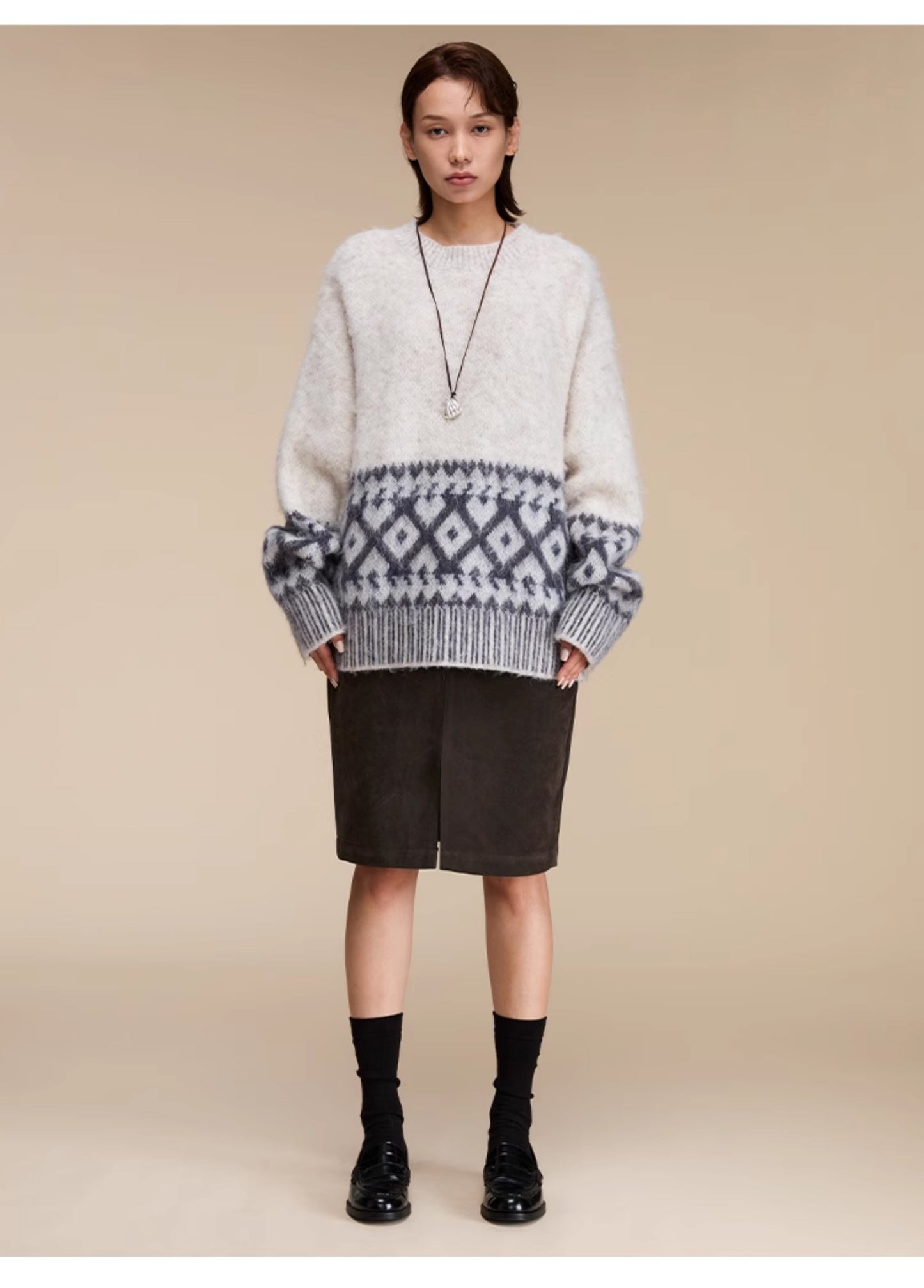 Imitation mohair sweater