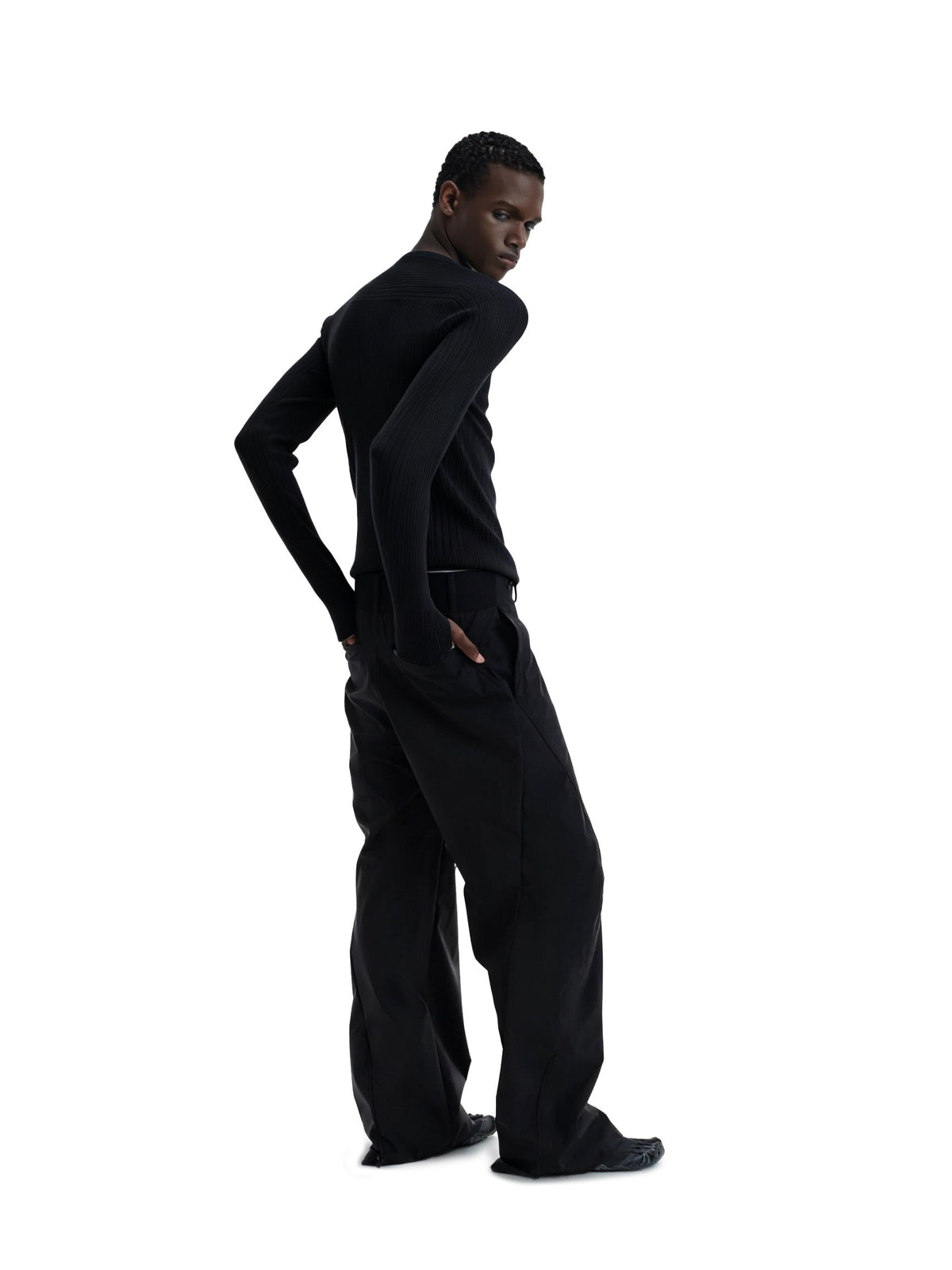 Textured Patchwork Slim-Fit Knit