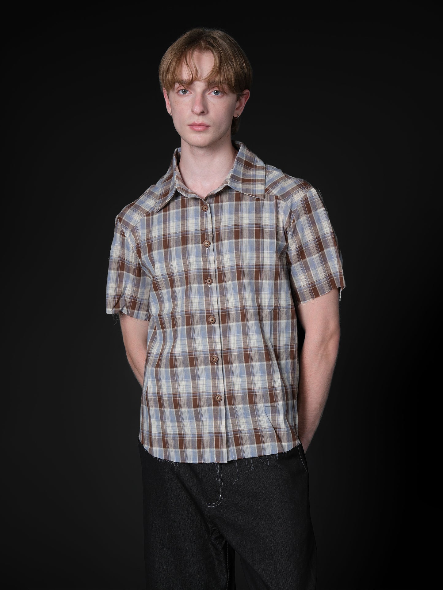 Check pattern casual shirt