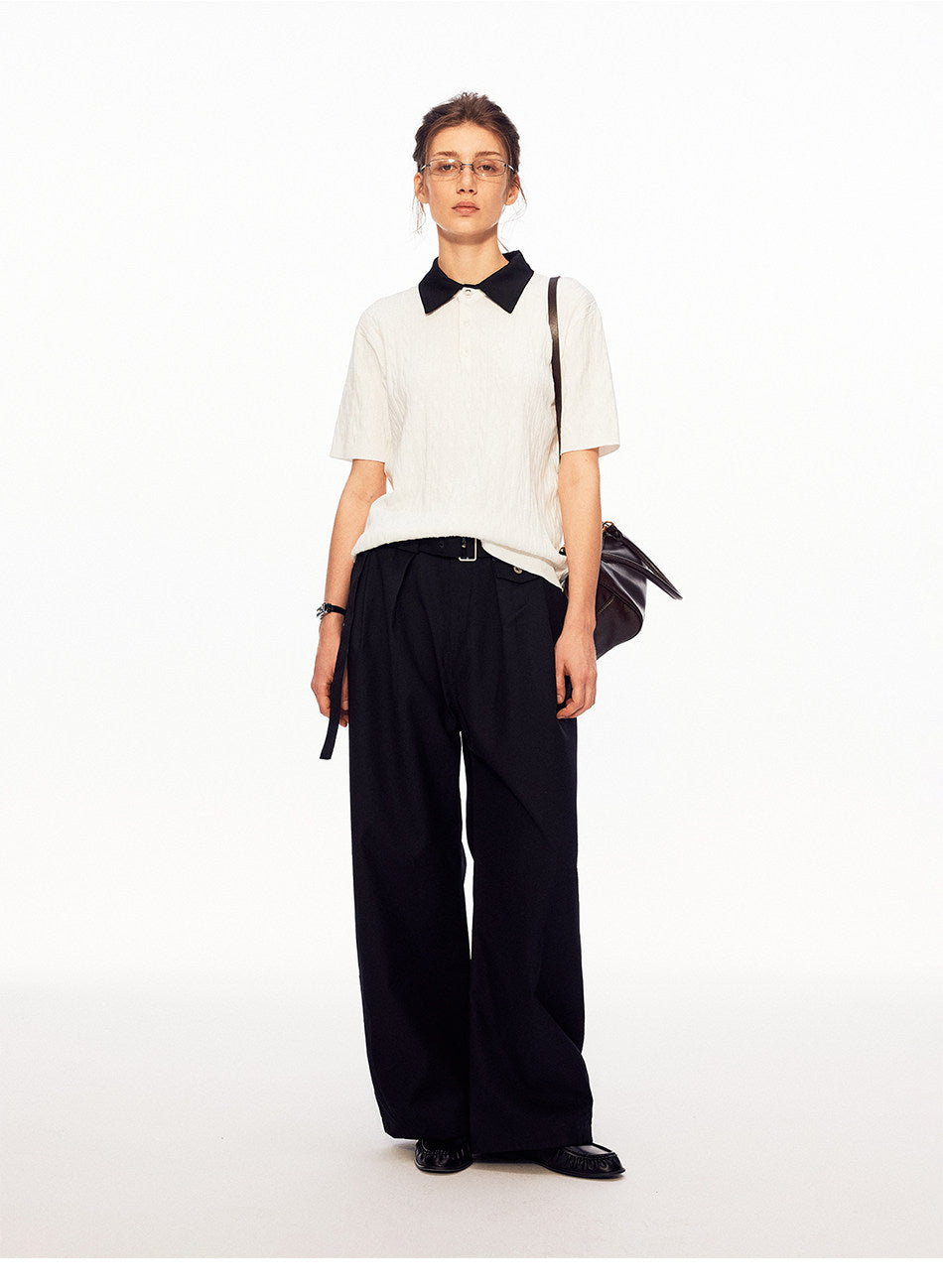 Casual Pants with an Adjustable Waistband