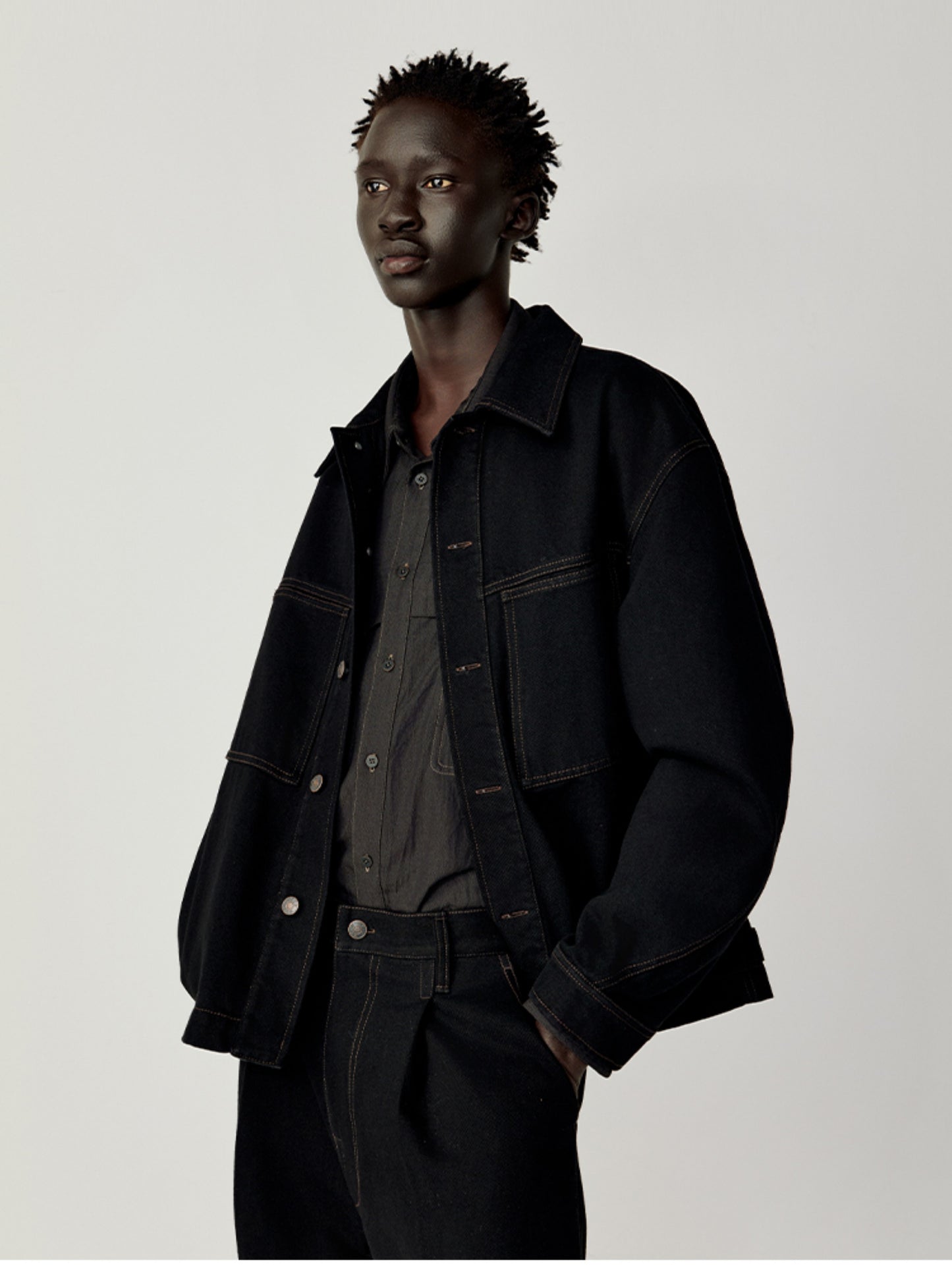 Patch Pocket Loose Jacket