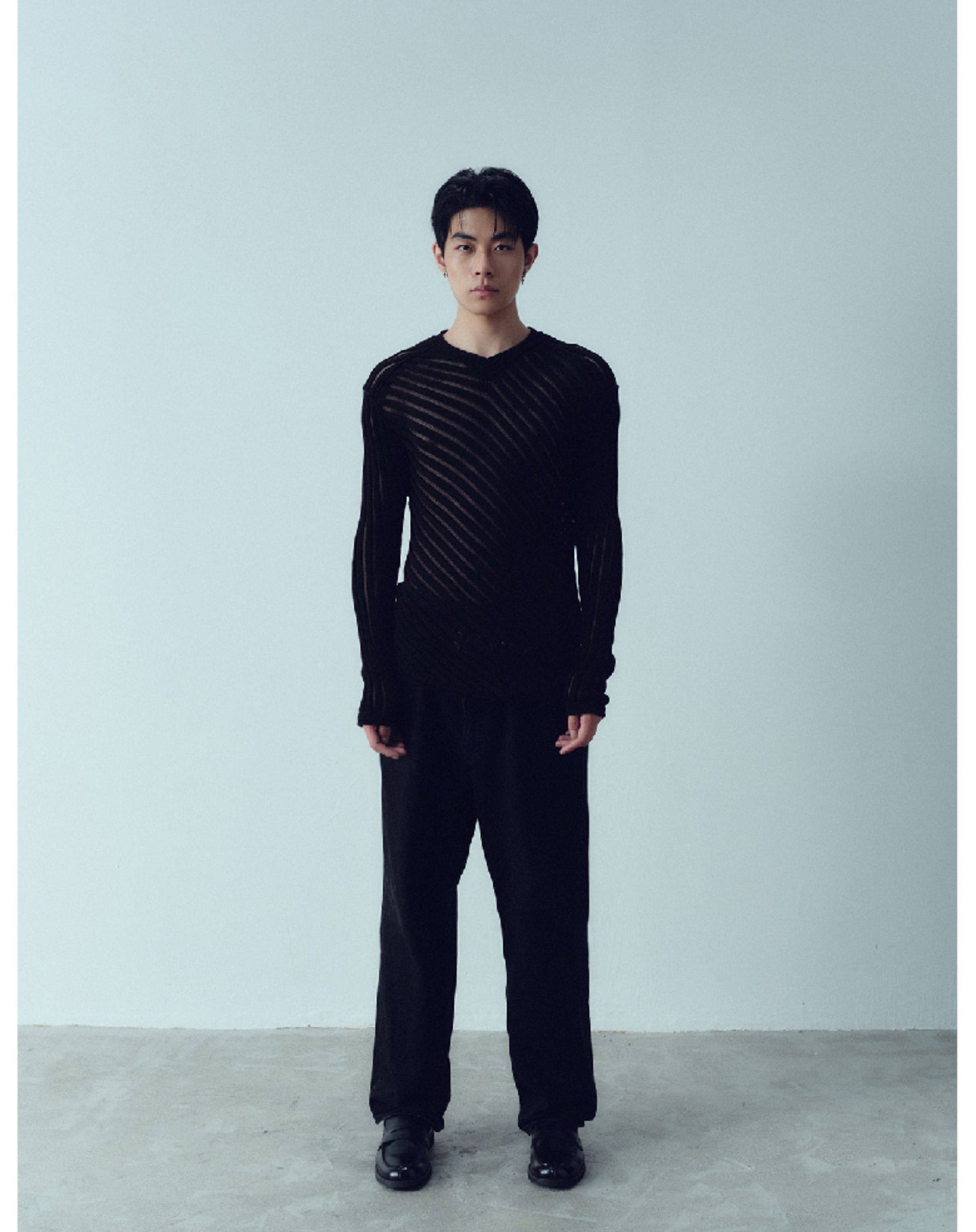 Sheer Tight-Fit Sweater