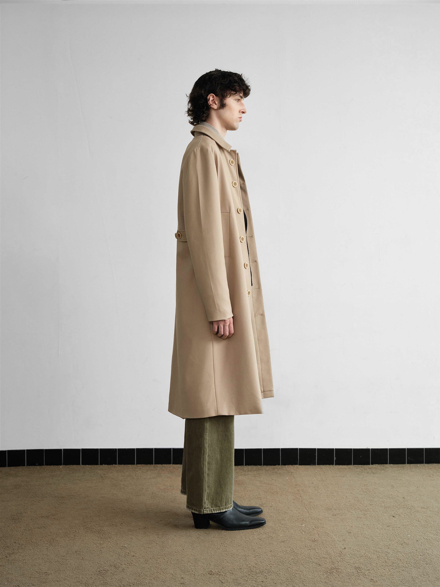 Wide Lapel Casual Coat