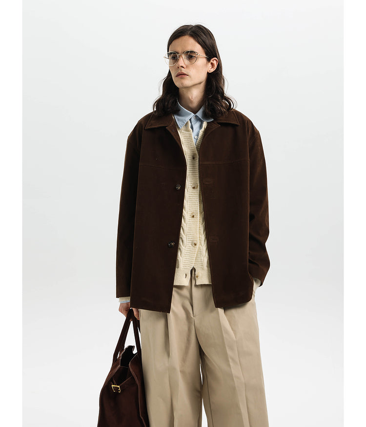 Unisex Damaged Suede Jacket