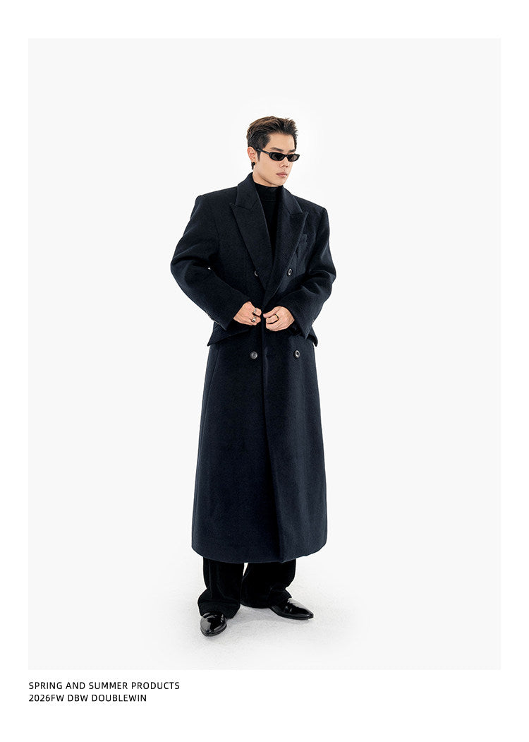 Wool-Blend Long Coat