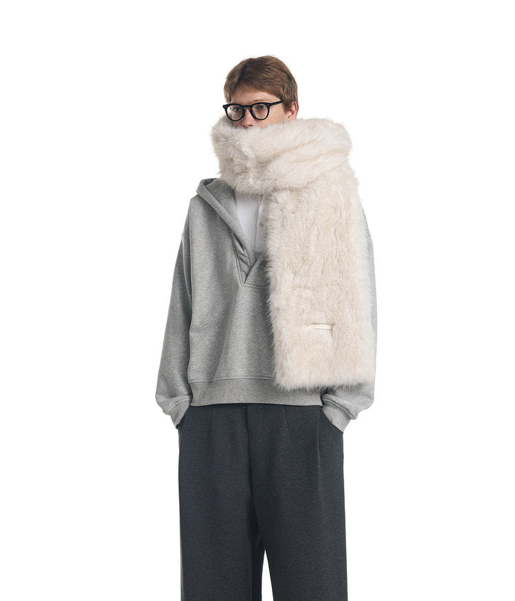 Brushed Fleece Faux Two-Piece Sweatshirt