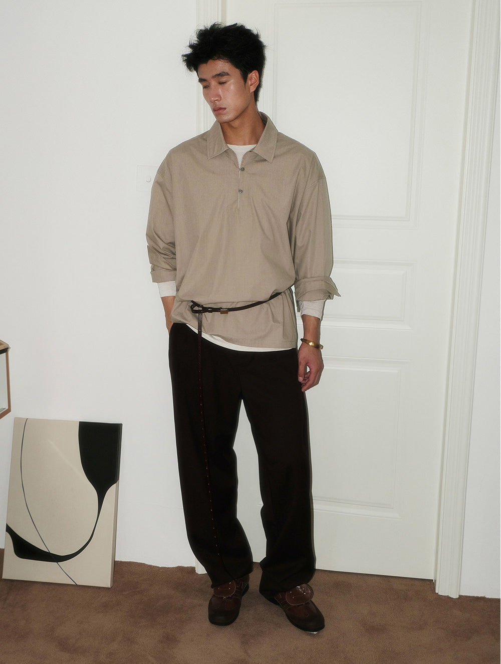 Half-Open Pullover Shirt