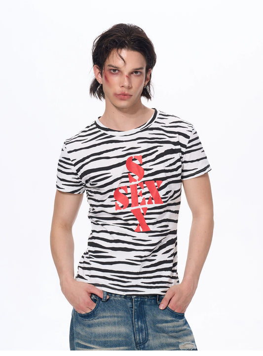 Zebra-print T-shirt