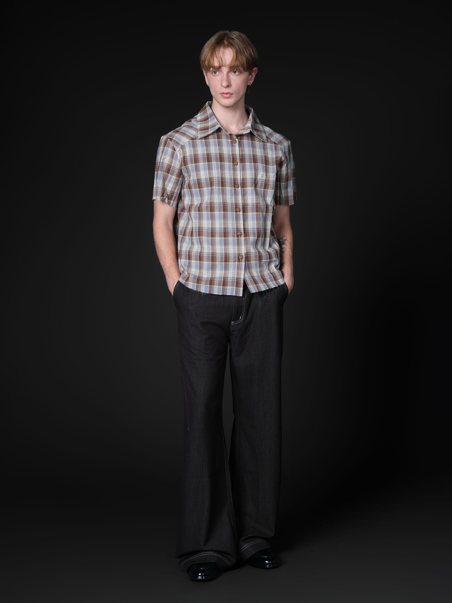 Slightly flared denim pants