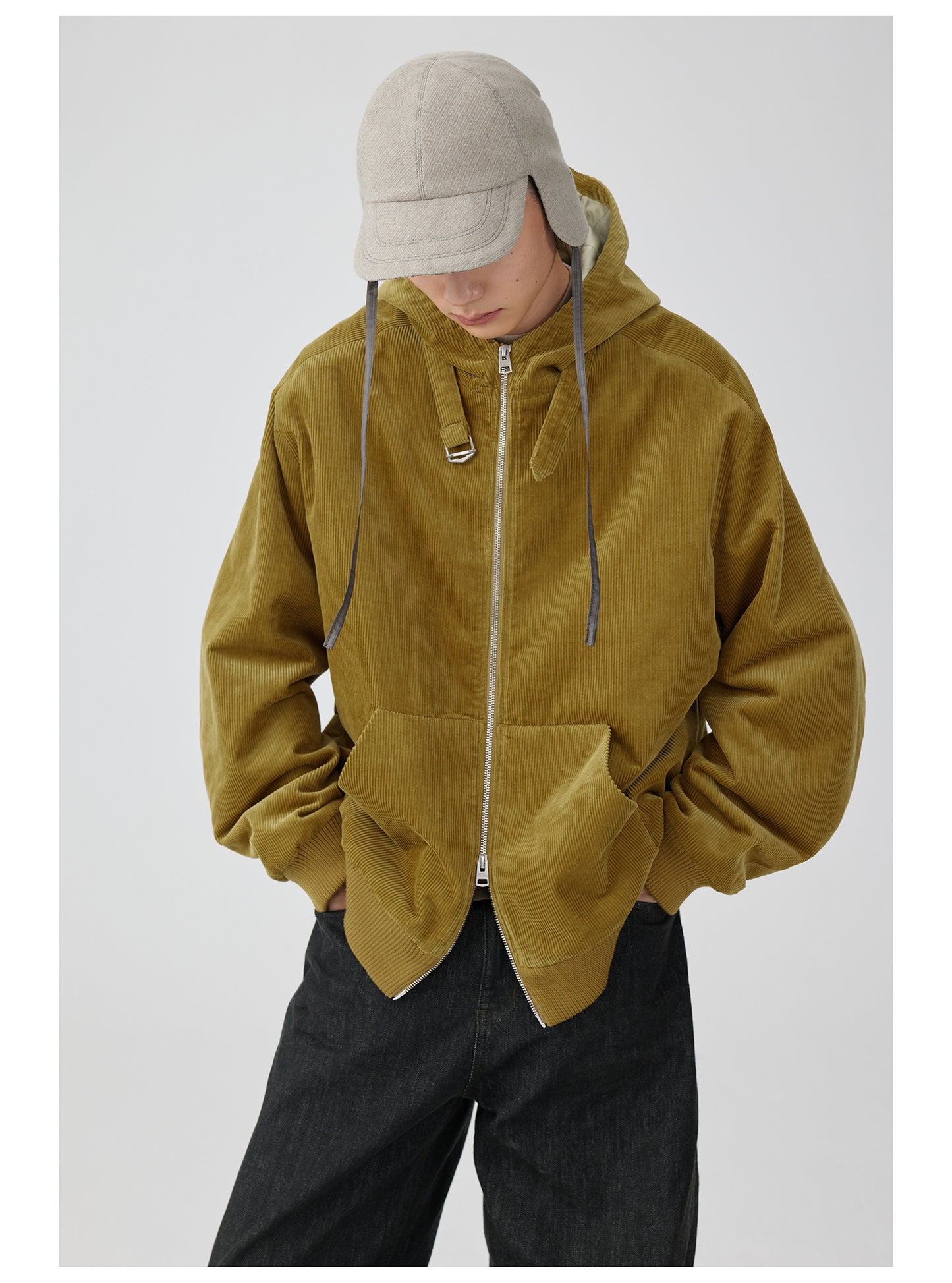 Corduroy Hooded Jacket