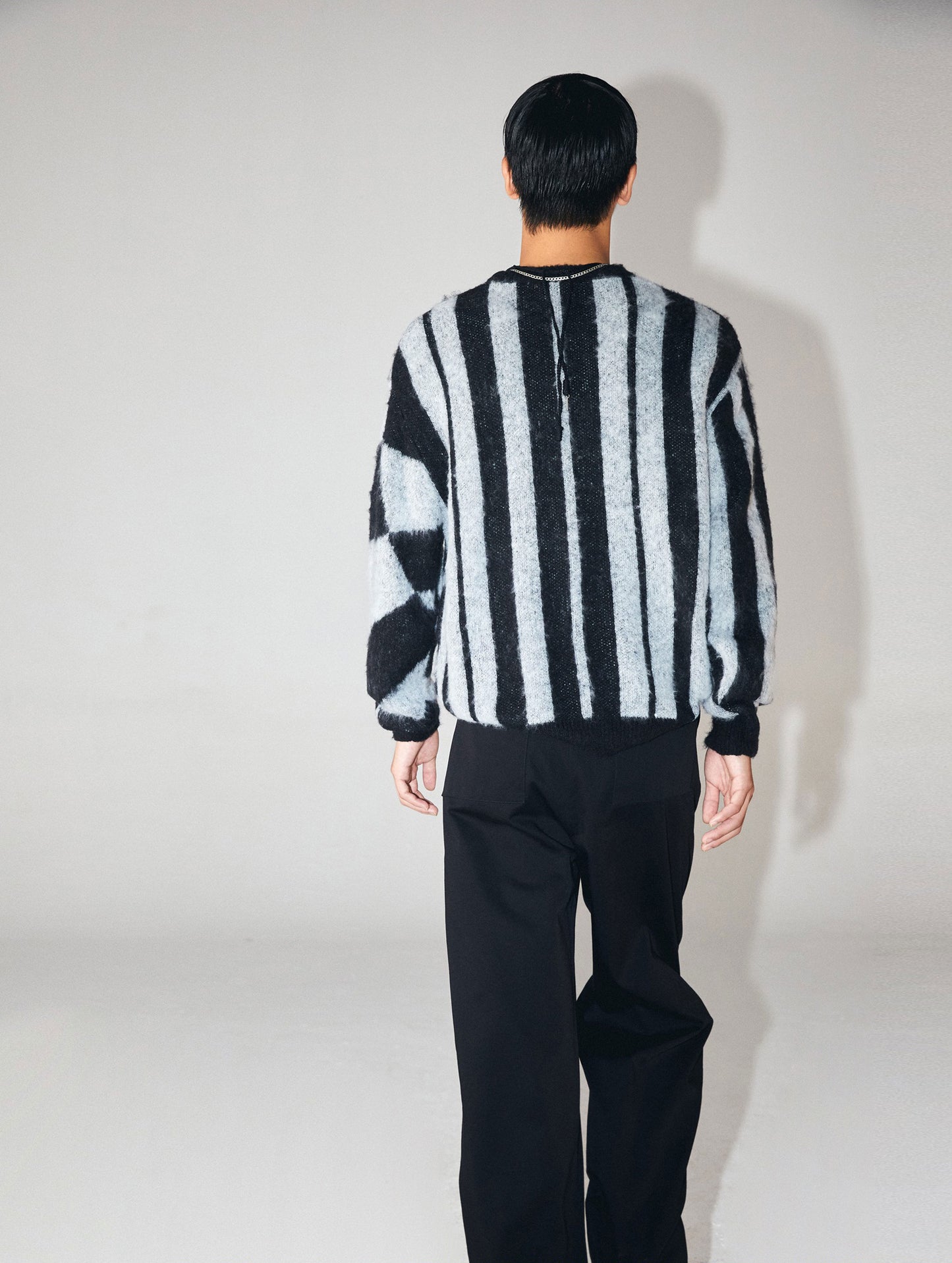 Diamond Stripe Mohair Sweater