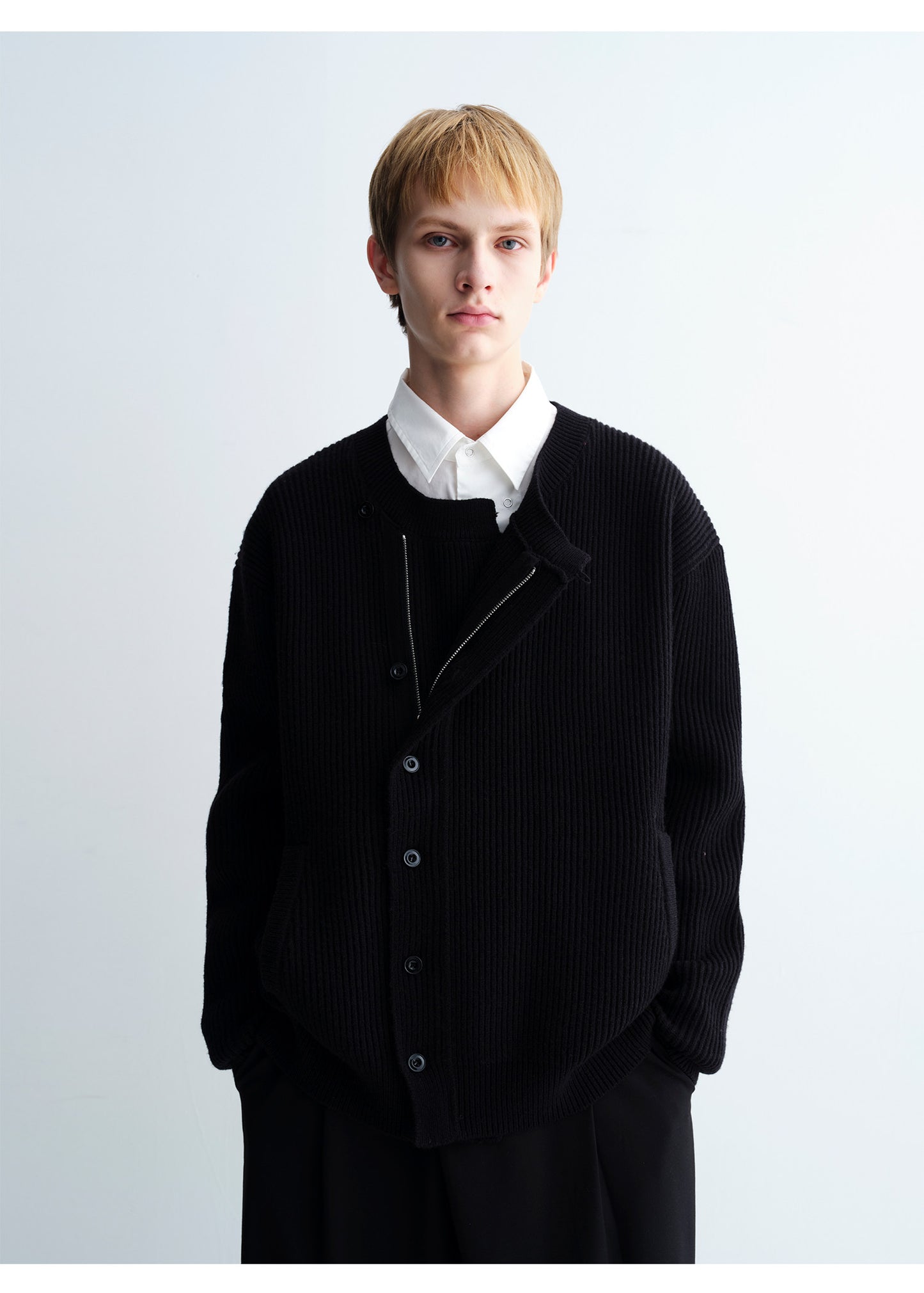 Unisex Crew Neck Cardigan