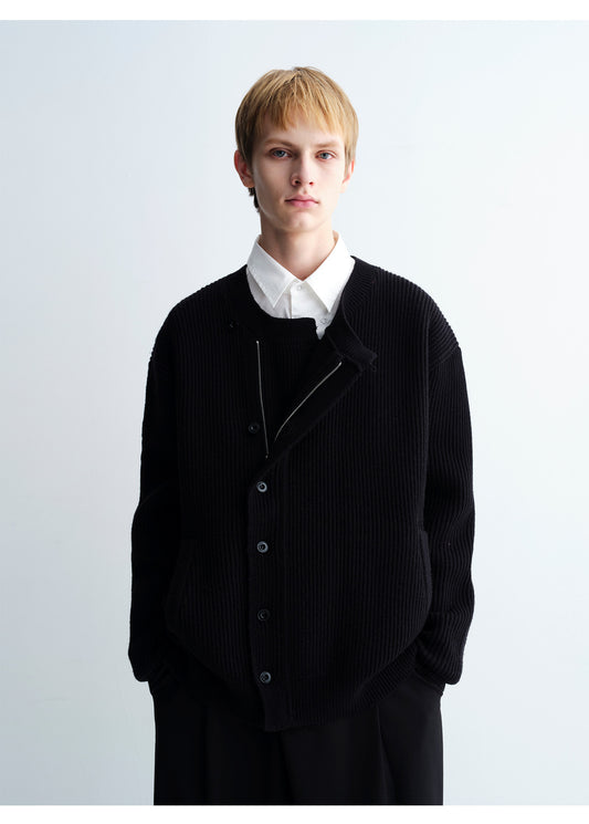 Unisex Crew Neck Cardigan