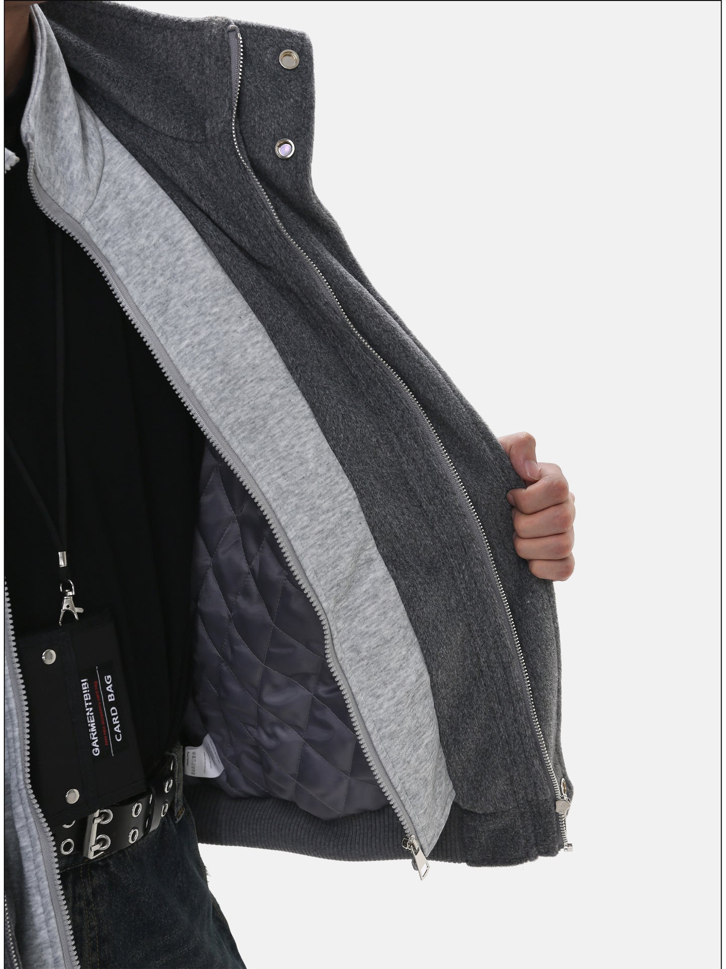 Faux Two-Piece Stitch Jacket