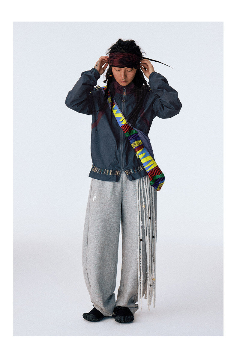 Sweatpants with Beaded Tassels