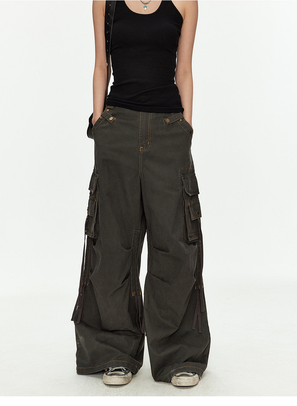 Wide-Leg Cargo Pants