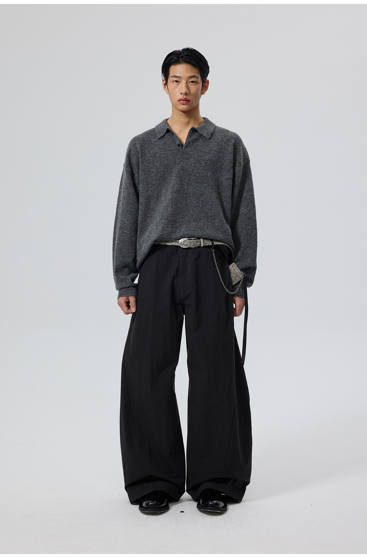 Cotton-Nylon Blend Casual Pants