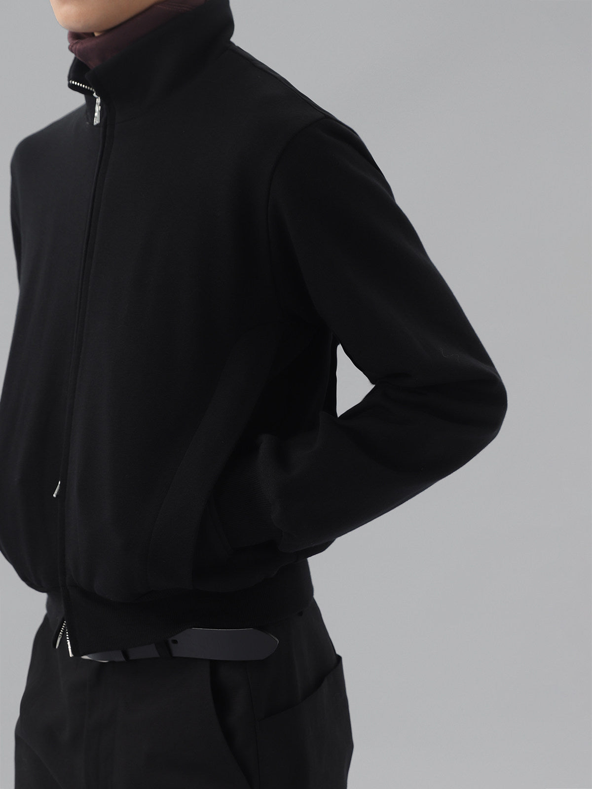 Stand-Up Collar Zip-Up Sweatshirt