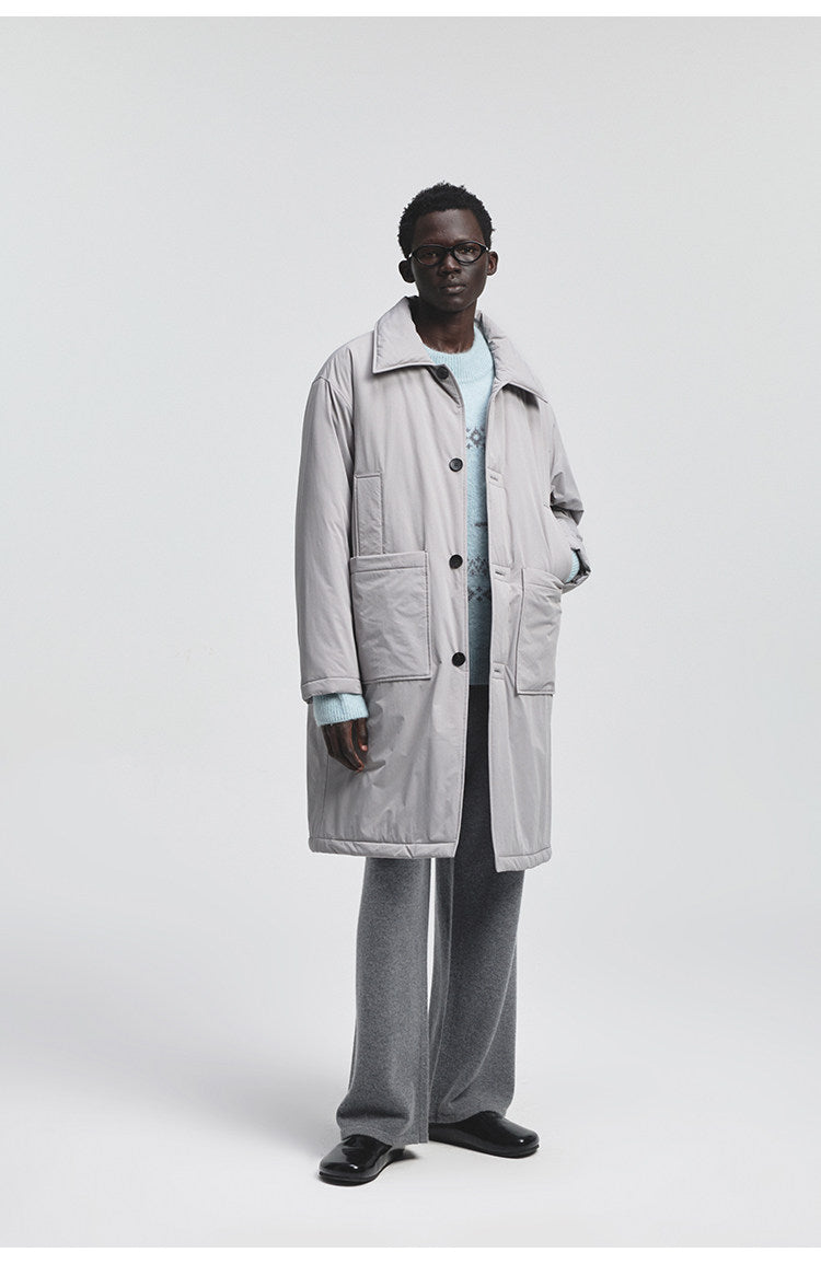 Multi-Pocket Quilted Coat