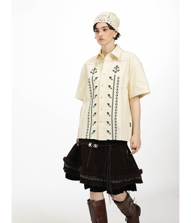 Imitation linen shirt