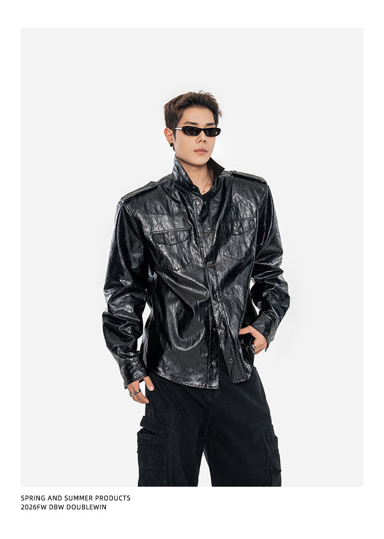 Shiny Wrinkle-Resistant Jacket