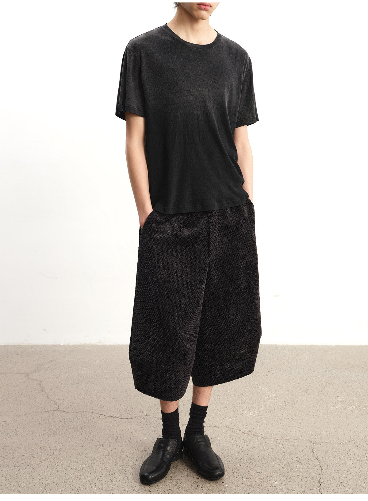 ウォッシュ加工半袖Tシャツ