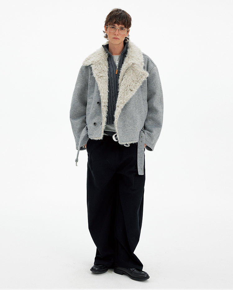 Double-breasted padded jacket