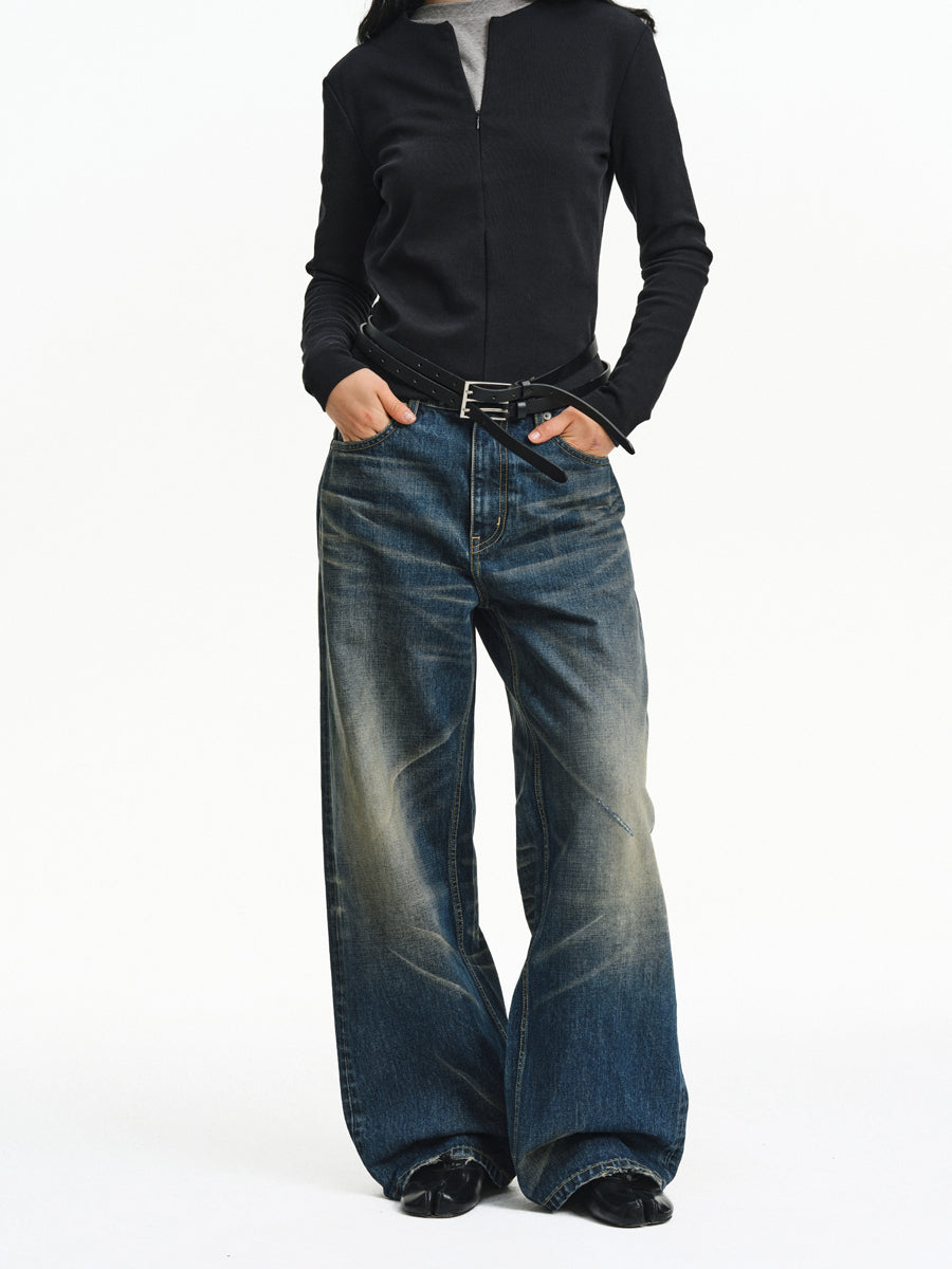 Vintage-Washed Jeans