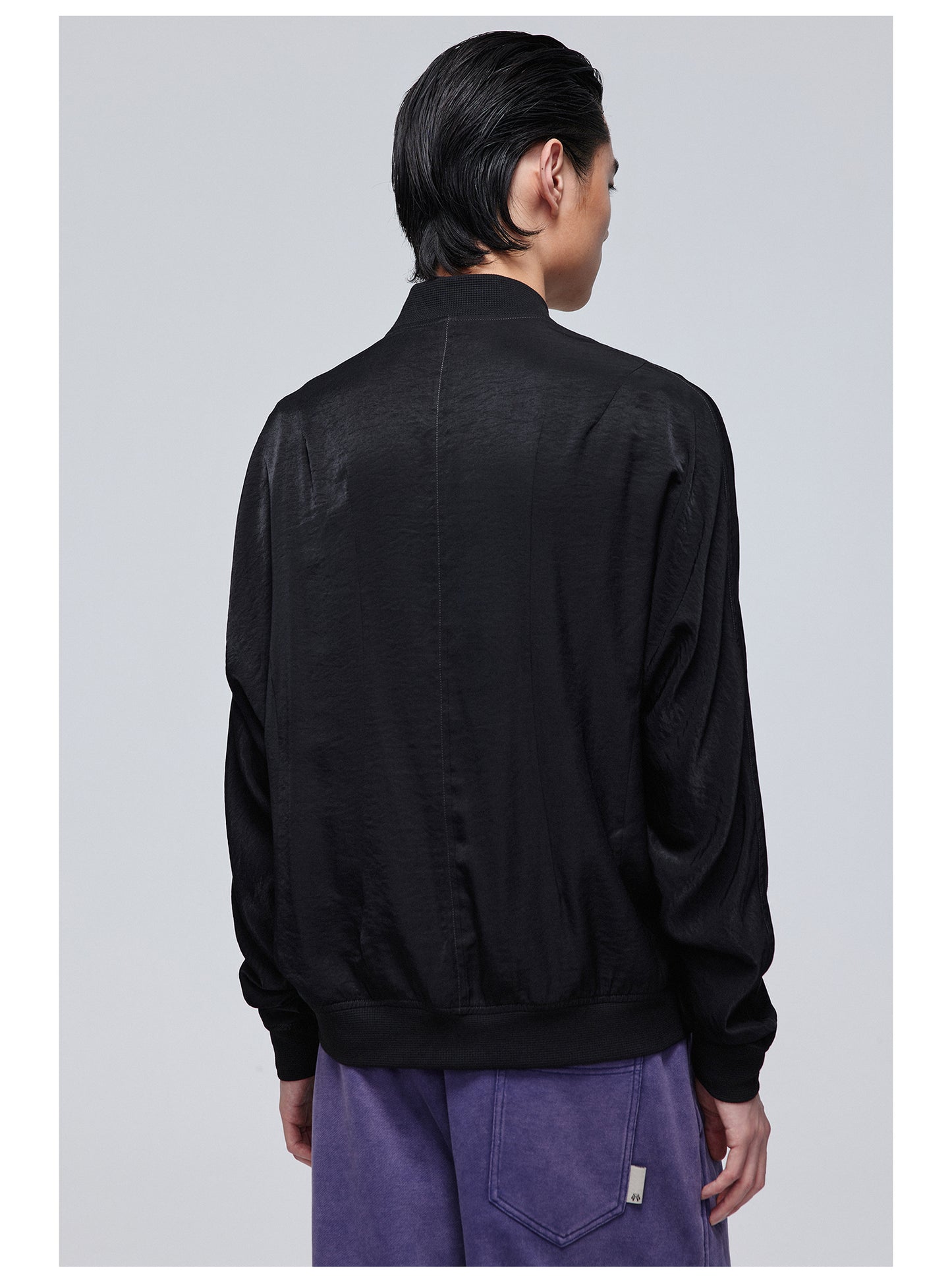 Satin Contrast Bomber Jacket