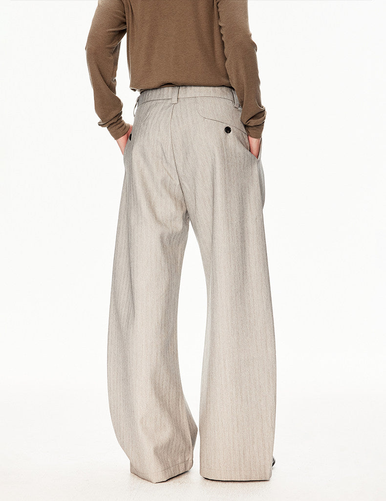 Striped Wide-Leg Pants