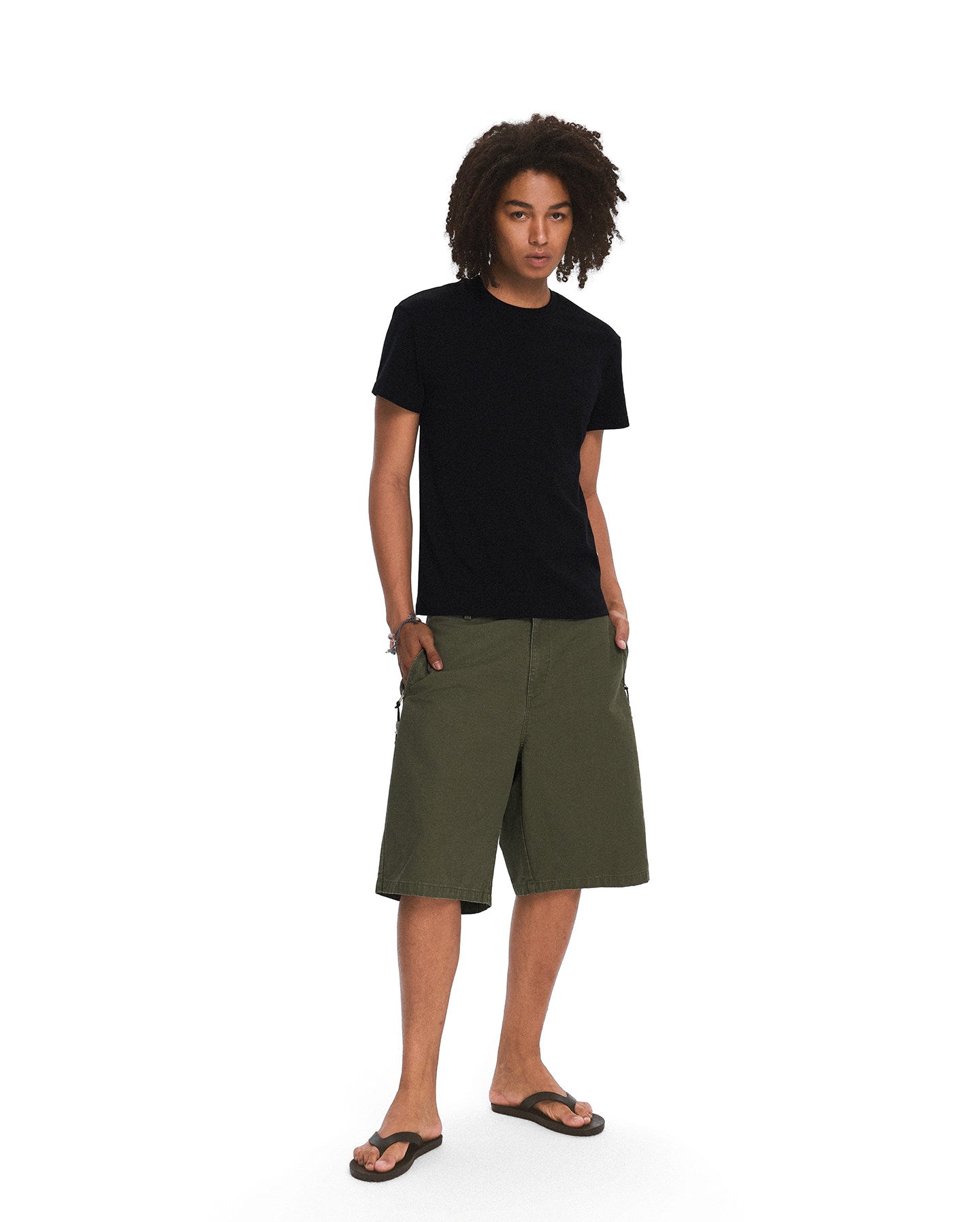 Basic Solid-Color Slim-Fit T-Shirt