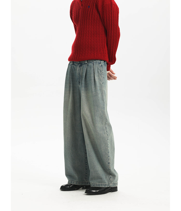 Wide Leg Scimitar Jeans