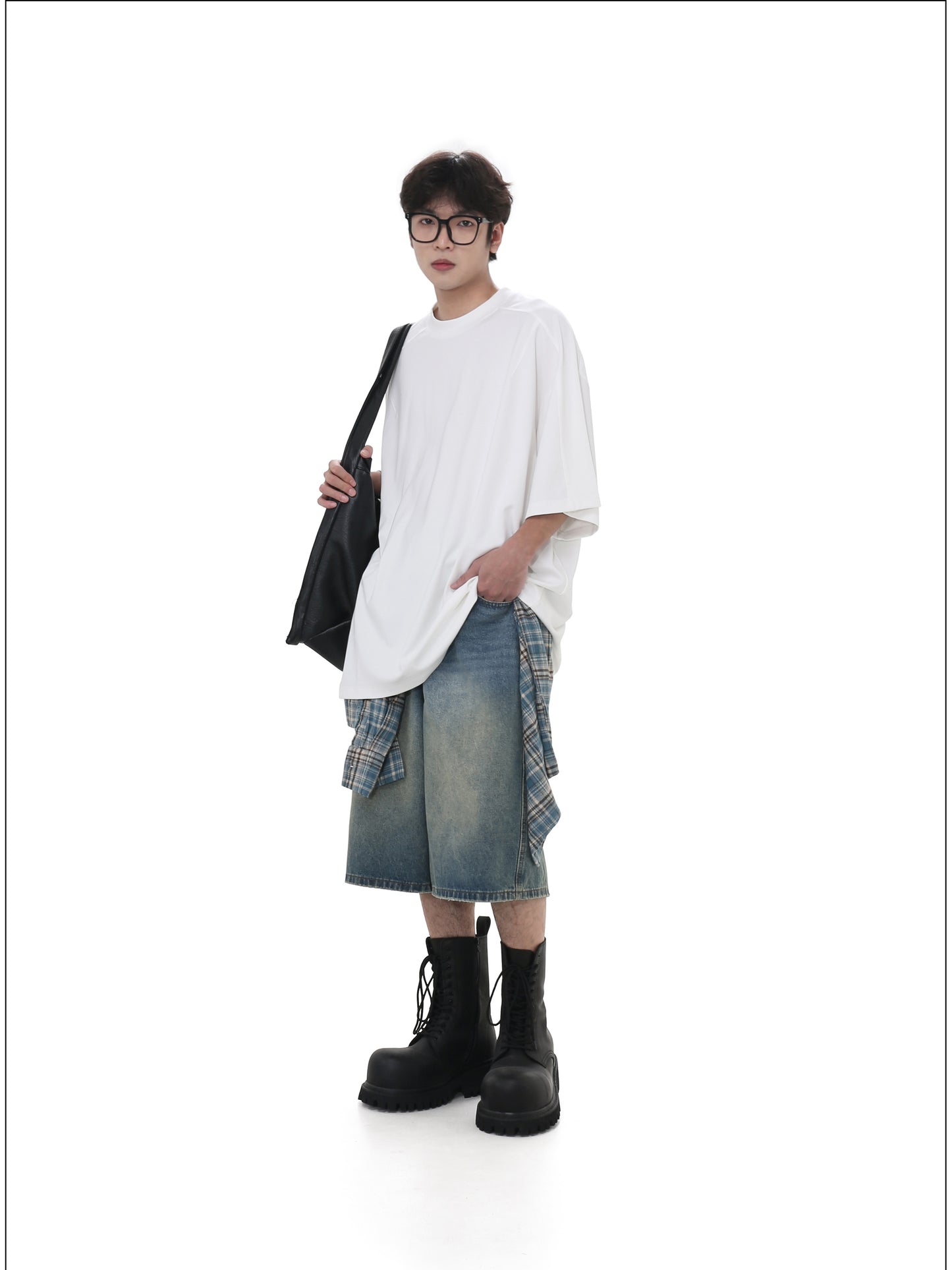 Casual Loose Denim Cropped Pants