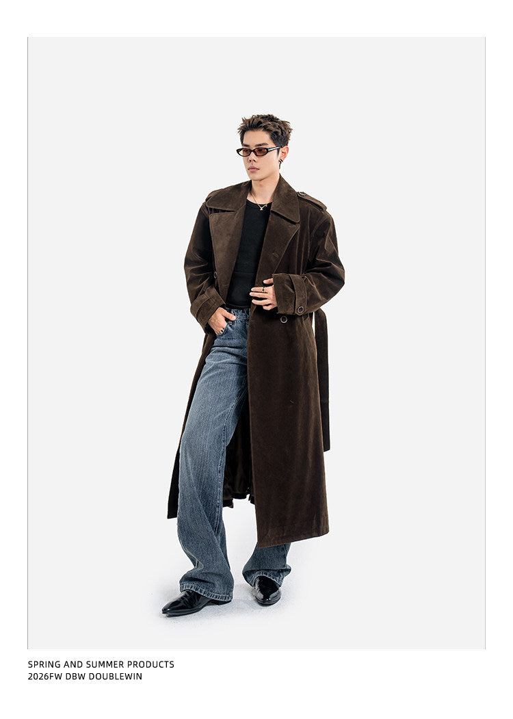 Classic Suede Trench Coat　
