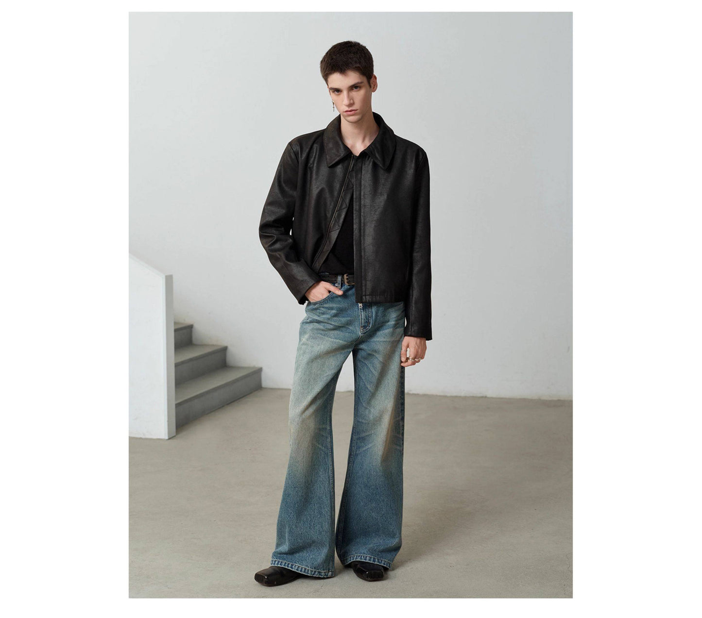 Distressed Wash Jeans