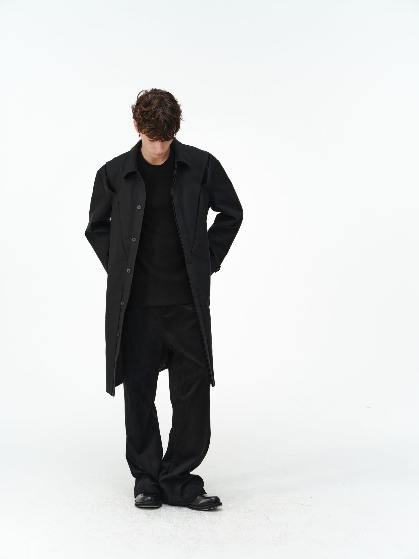 Multi-Shape Collar Coat