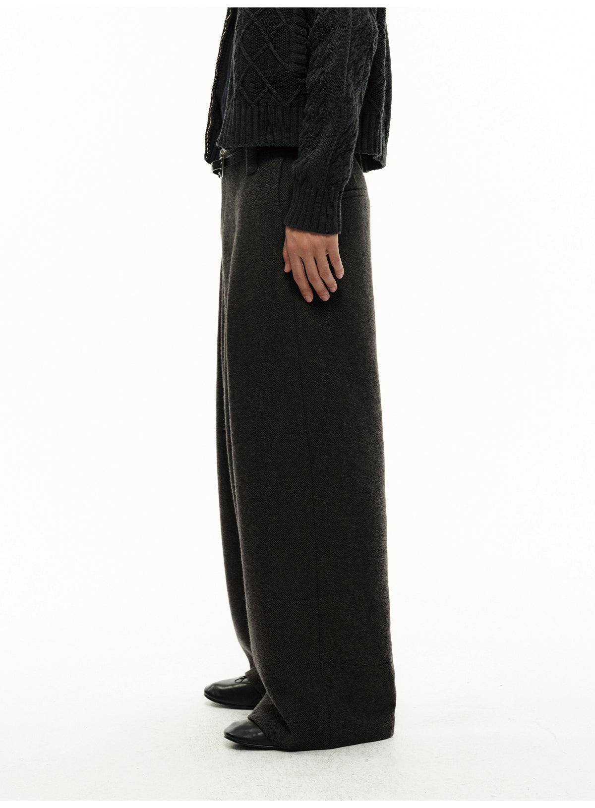 Wool Wide-Leg Pants