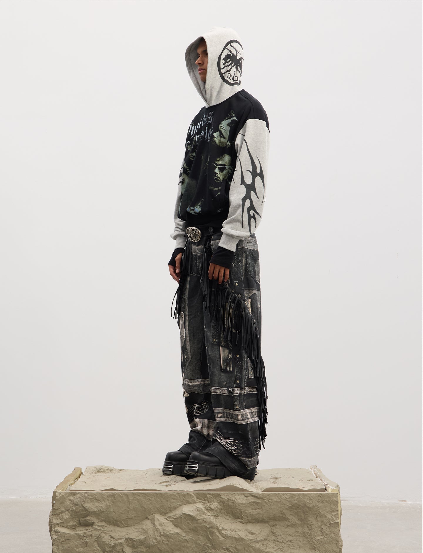 Double Gun Print Jeans