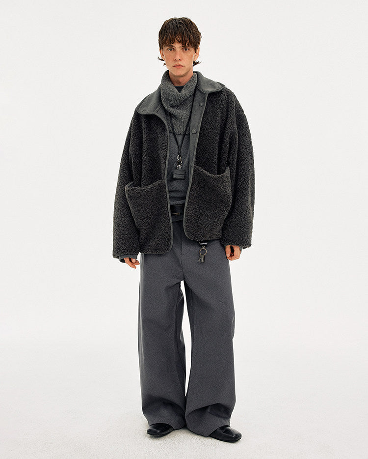 Reversible Fleece Collar Jacket