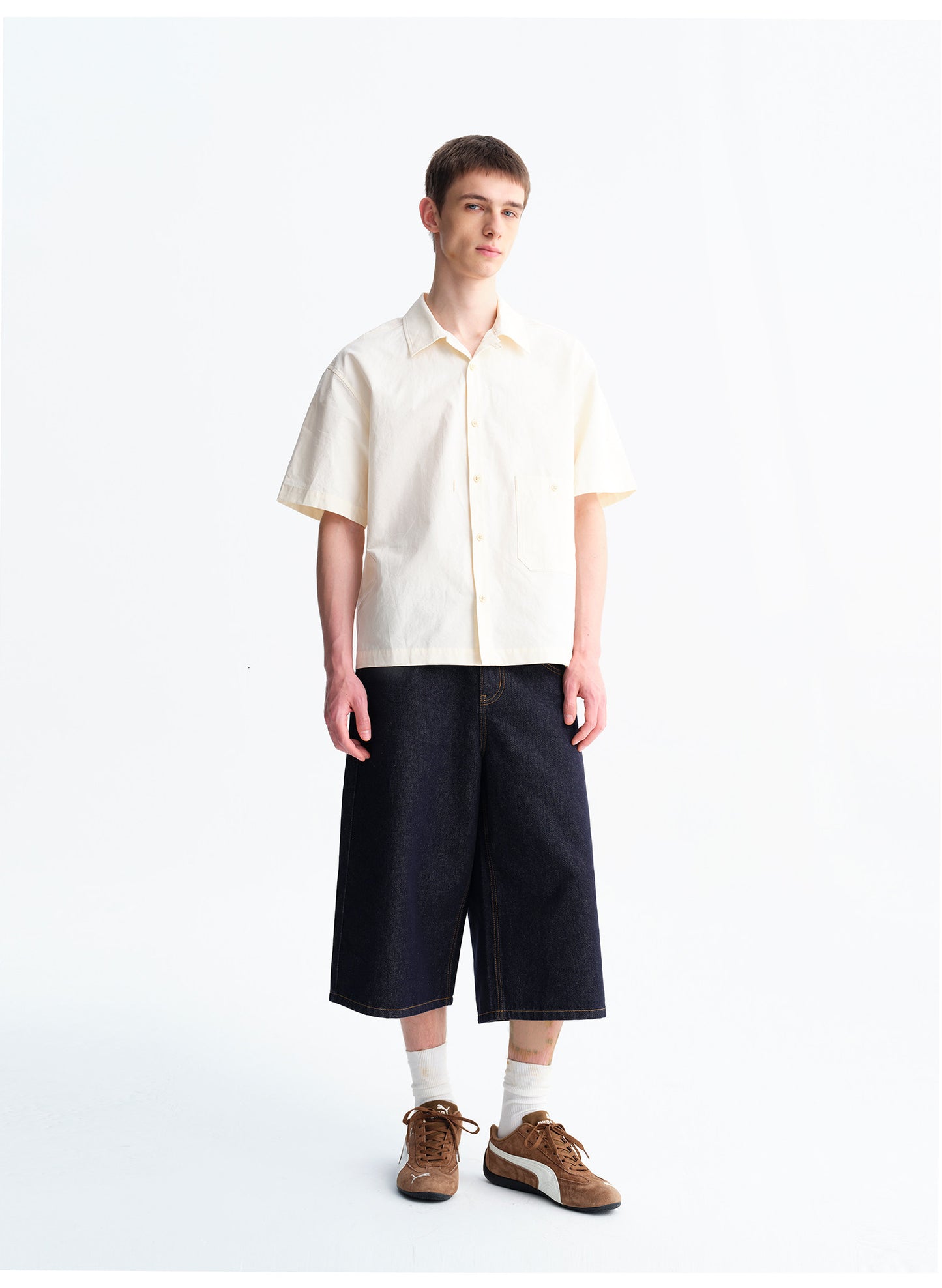 Matte Finish Solid-Color Shirt