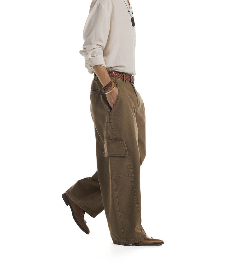 Wide-leg casual pants