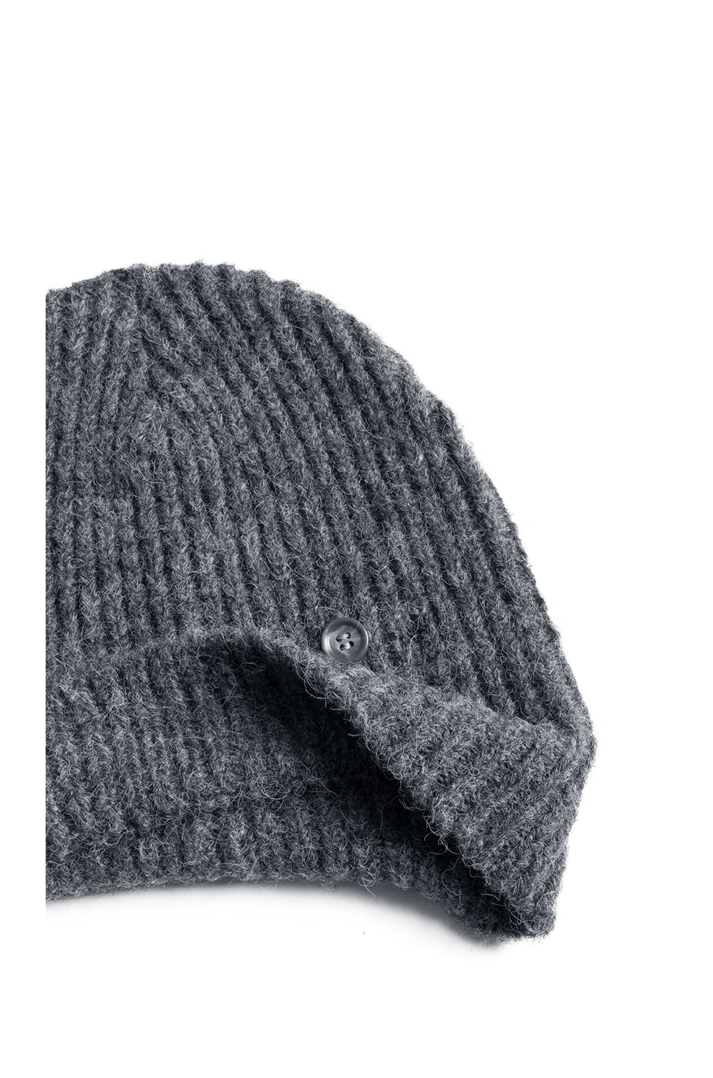 Knit cap with detachable scarf